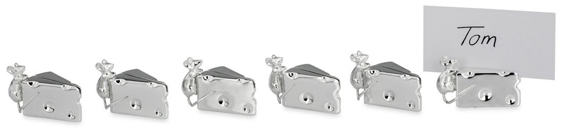 PAPILLON держатель для именных карточек Mouse/Cheese, серебро, металл
