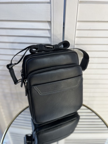 Барсетка Genuine Leather натуральная кожа черный