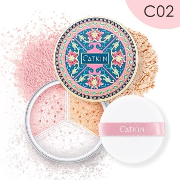 Пудра CATKIN Trio-Color Lotus Loose Powder рассыпчатая C02 Matte полупрозрачный