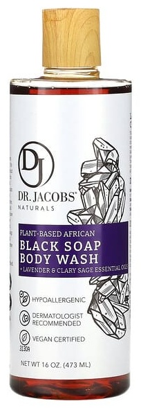 Dr. Jacobs Naturals Африканское черное мыло лаванда и мускатный шалфей гель 473 мл