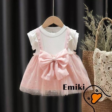 Повседневное платье Emiki розовый