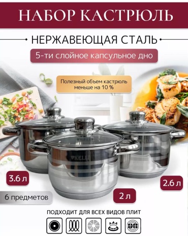 Набор кастрюль 4294 6, 16, 46 в 1