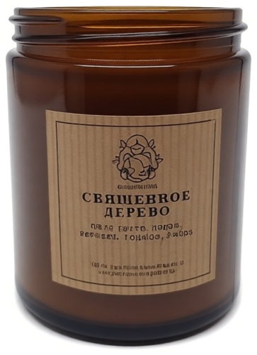 Ароматическая свеча 801 6 см, 1 шт коричневый, белый