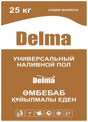 Delma наливной пол Универсальный гипсово-цементный наливной пол, 25 кг