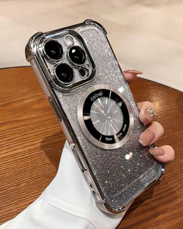 Чехол Accessories для Apple iPhone 16 Pro Max серебристый