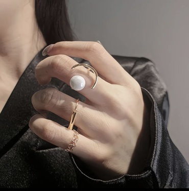 Набор Jewelry Garden KR-R001 размер регулируемый бижутерный сплав, жемчуг, золотистый