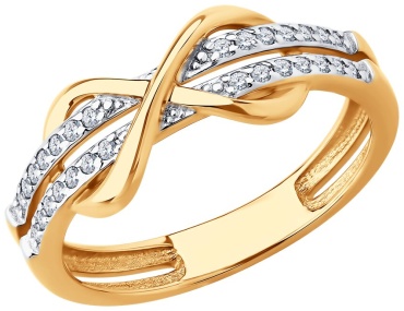 Diamant 684896 размер 17 вес 2.7636 г золото, фианит