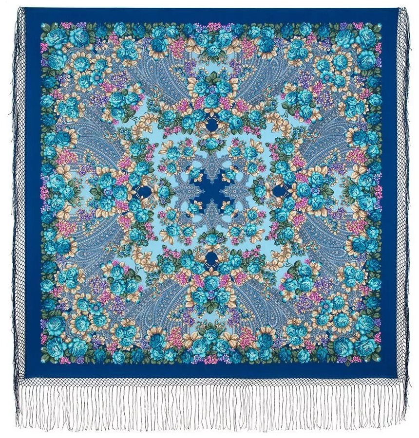 Платок Павловопосадский платок шерсть 148 x 148 см