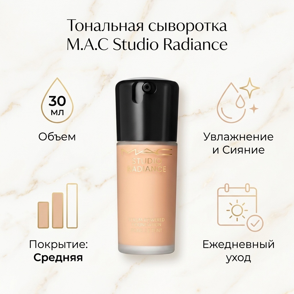 M.A.C Studio Radiance тональная сыворотка NW13 30 мл