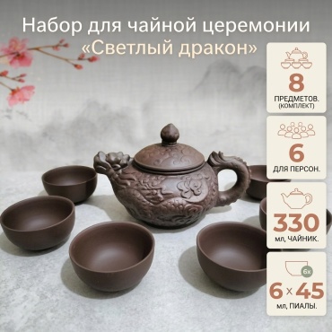 Сервиз на 6 персон Wowlux , предметов: 8, чайный, глина
