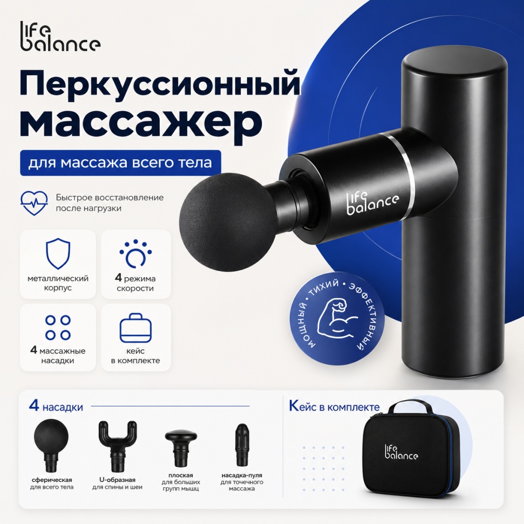 Массажер ROX LB MINI GUN ручной перкуссионный
