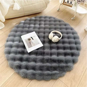 Декоративный коврик 100x100 см, длинный ворс, Китай