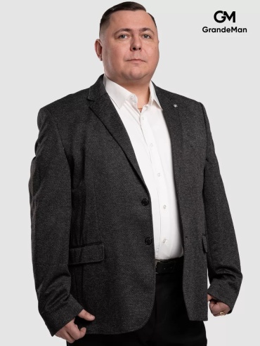 Пиджак однобортный серый