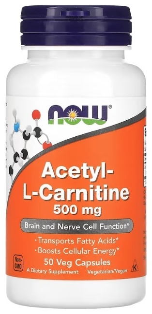 NOW Acetyl L-Carnitine 500мг капсулы 50 шт