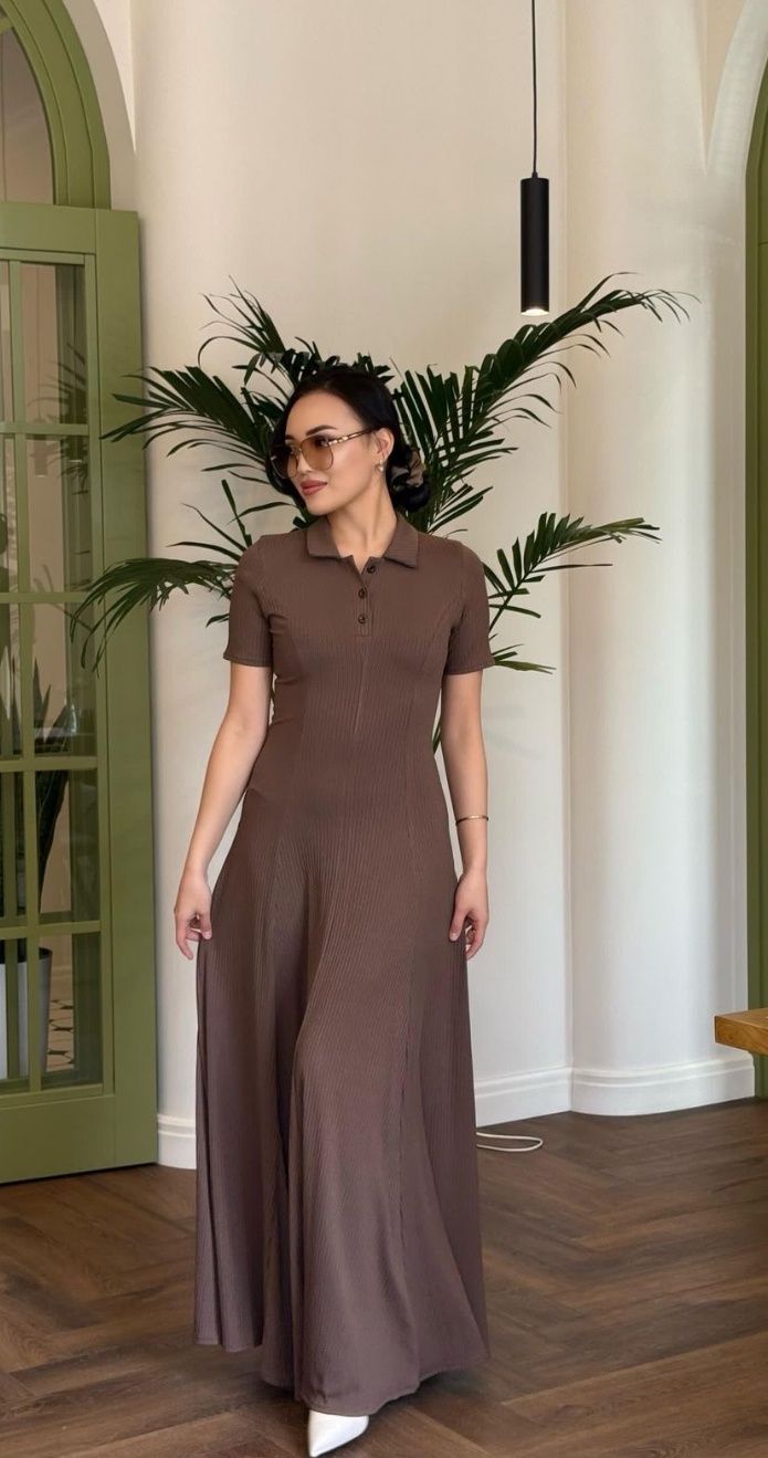 Повседневное платье NUR Collection коричневый