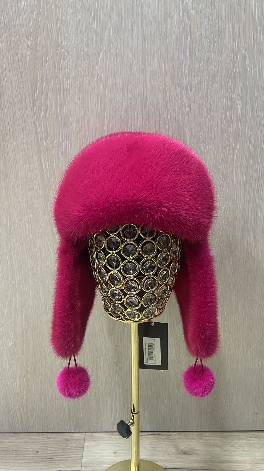 Ушанка SemiFur размер 55, 56, 57, 58, фуксия