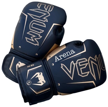 Боксерские перчатки Venum 10 oz черный, золотистый