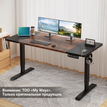 Стол компьютерный с надстройкой VINTAGE, 160х77x115 см, темно-коричневый