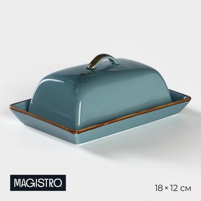 Magistro масленка 9216771 прямоугольная 1 шт, фарфор