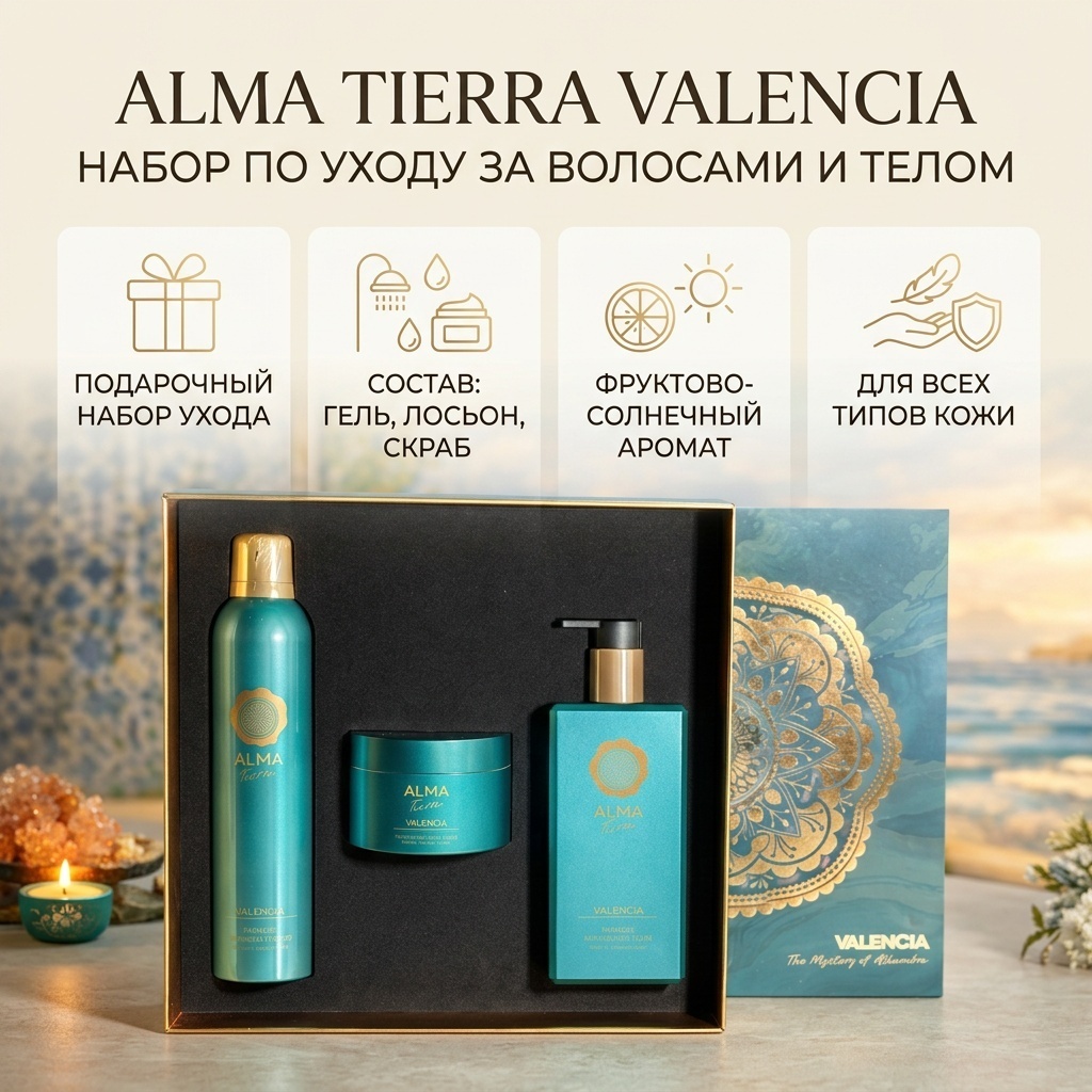 ALMA TIERRA VALENCIA набор по уходу за волосами и телом для женщин