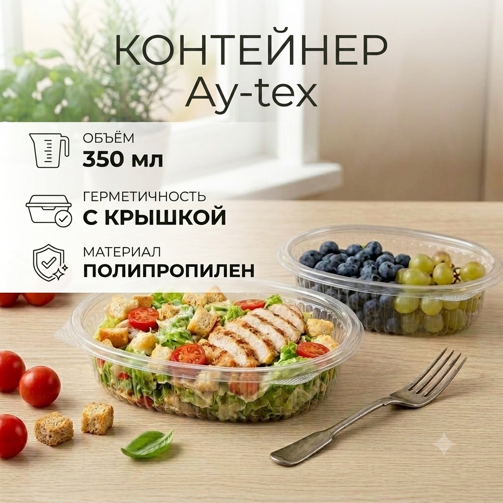 Контейнер 667103809 прозрачный 200 шт