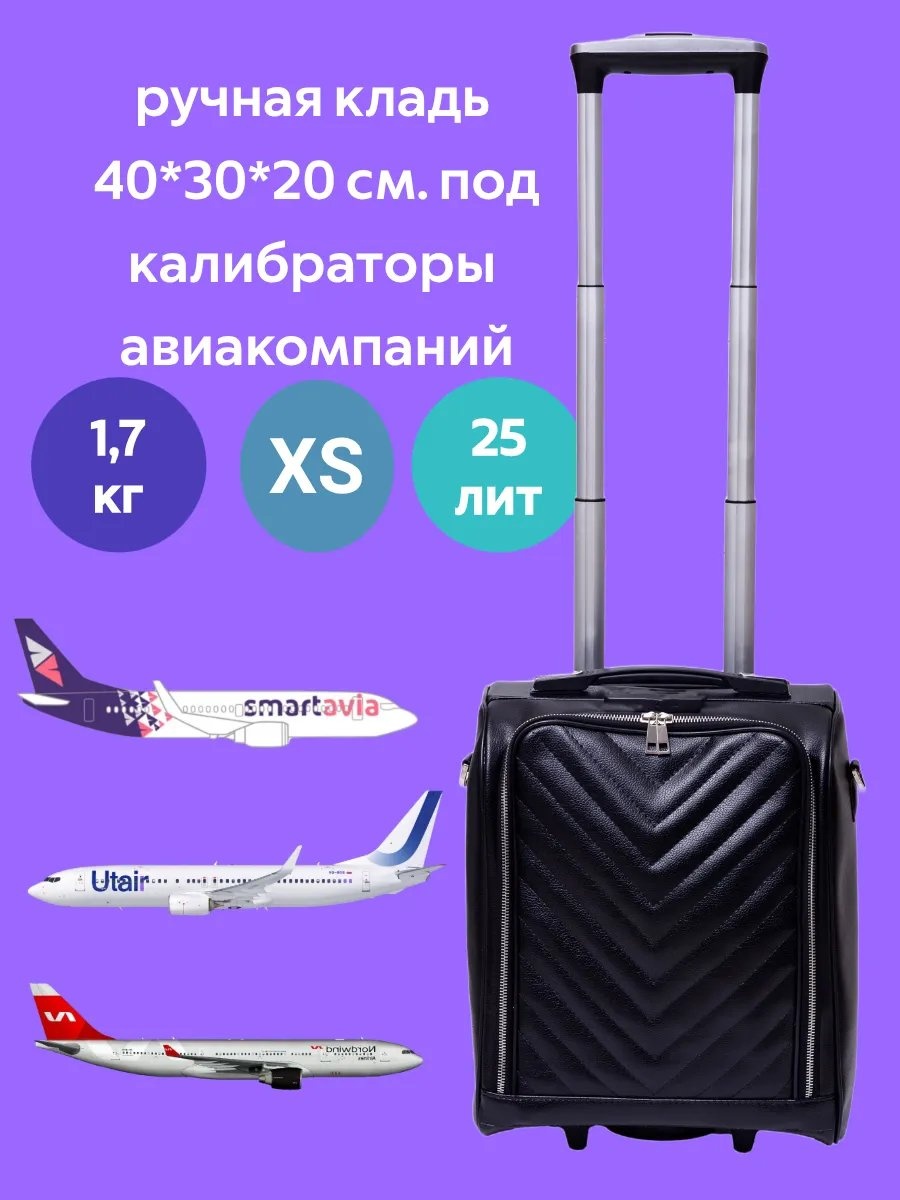 Чемодан Bags Lab 235968652 пластик 25 л черный