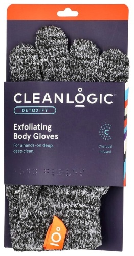 CleanLogic перчатка для тела, для пиллинга серый 2 шт