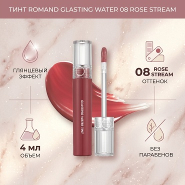 Romand Glasting Water тинт для губ 08 Rose Stream