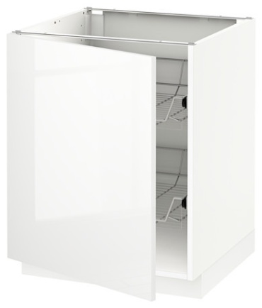 Кухонный шкаф напольный IKEA METOD base cabinet with wire b, 60x61x70 см