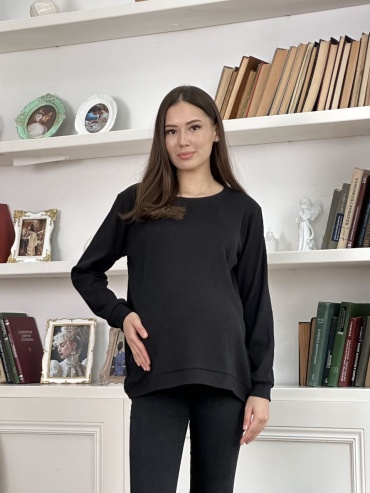 Лонгслив Sweetmama.kz черный