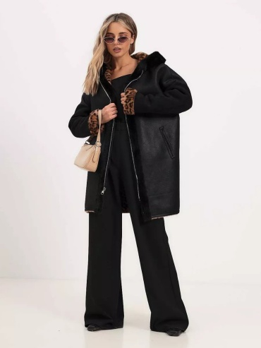Дубленка черный