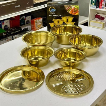 Набор мисок Salad bowl 26х26 см, нержавеющая сталь, 6 шт