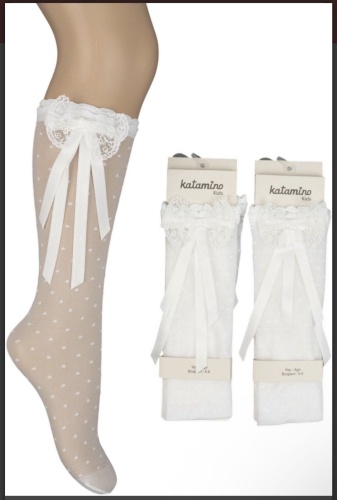 Гольфы Katamino K10064 1 пара белый, айвори 7-8 лет (р.30-32)