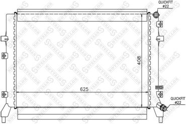Stellox радиатор основной 10-25447-SX