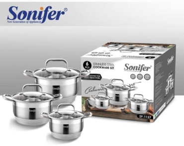 Набор кастрюль Sonifer 1137 6 в 1