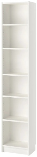 Стеллаж напольный IKEA БИЛЛИ 305.220.41, 40x28x202 см, белый