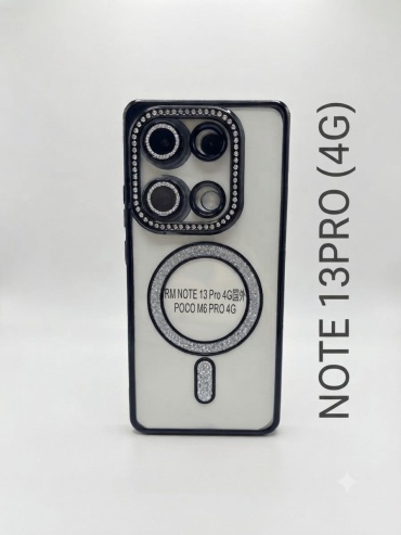 Чехол для Redmi Redmi Note 13 Pro 4G черно-прозрачный