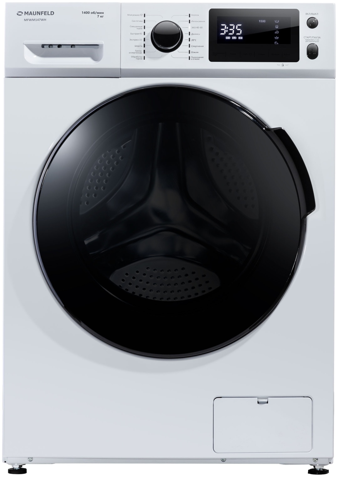Стиральная машина c инвертором и паром MAUNFELD MFWM147WH 5