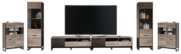 Комплект для гостиной DOMA STOK-2-654CM Loft, темно-серый, коричневый