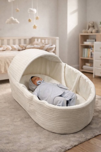 Люлька-переноска LAVbaby Textile Polly макс. возраст до 1 года белый