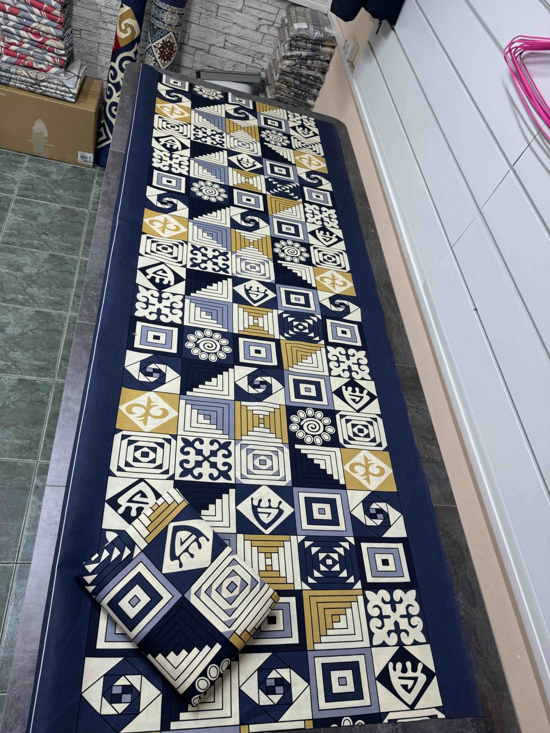 BAYAN чехол для корпе 200x80 см, без наполнителя, синий, бежевый