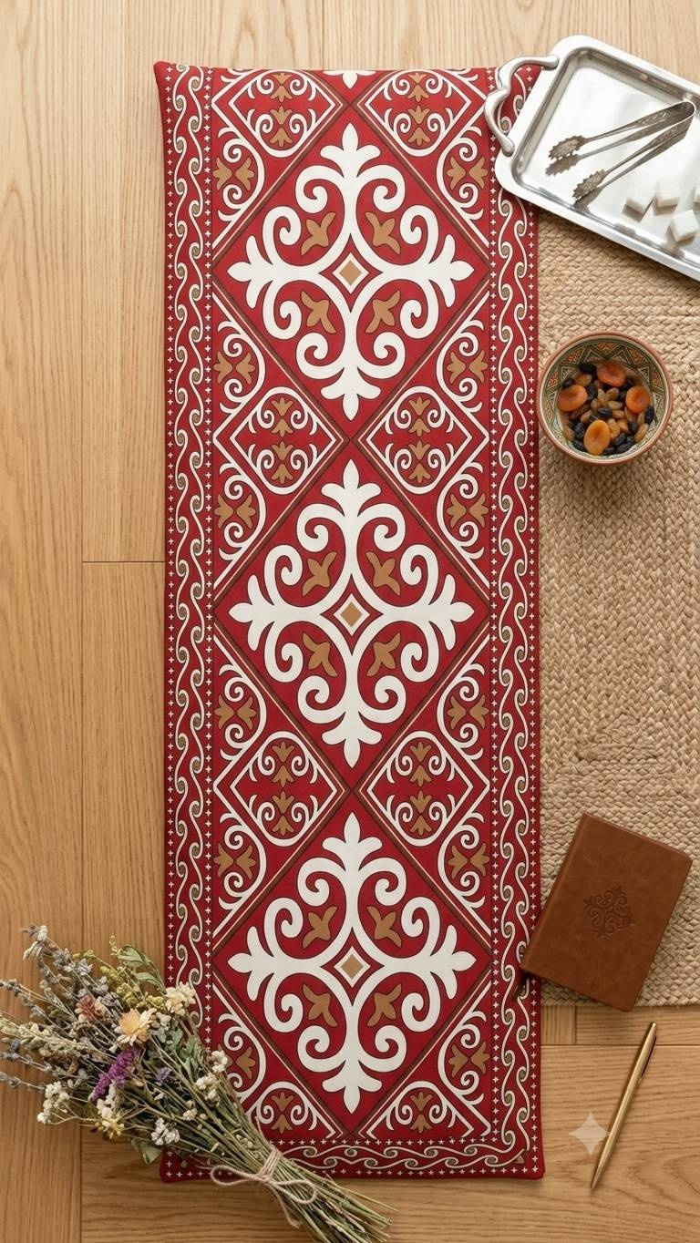 Корпе 230x85 см, вата, красный