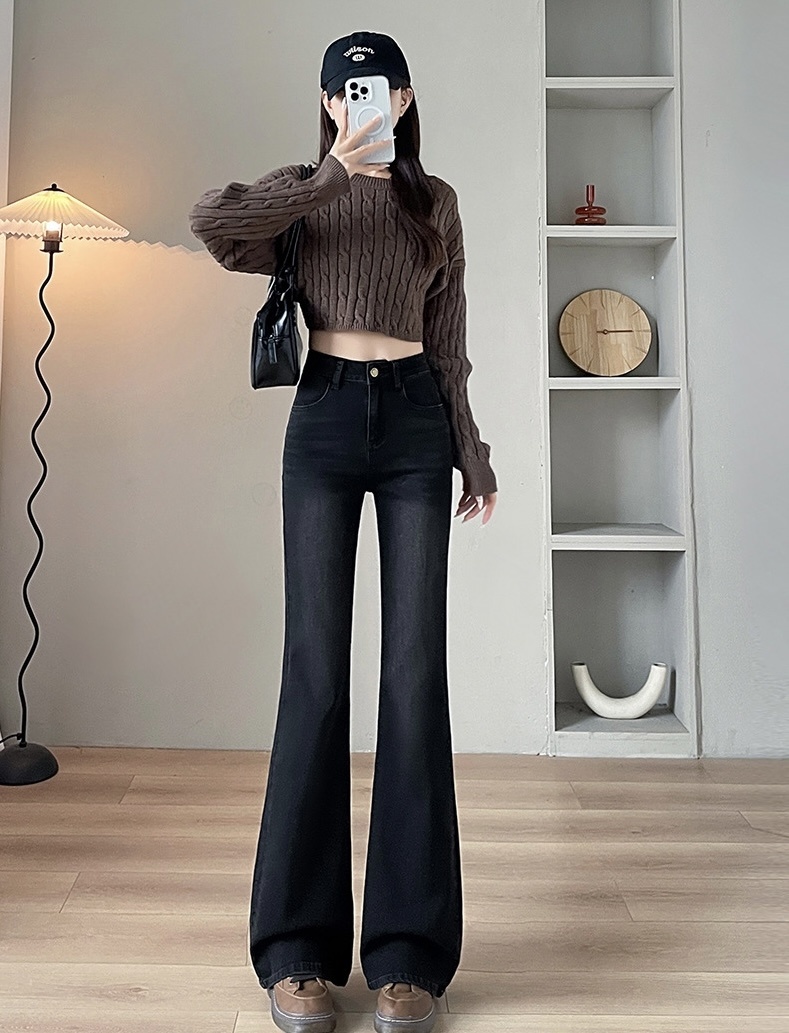 Джинсы клеш FASHION черный