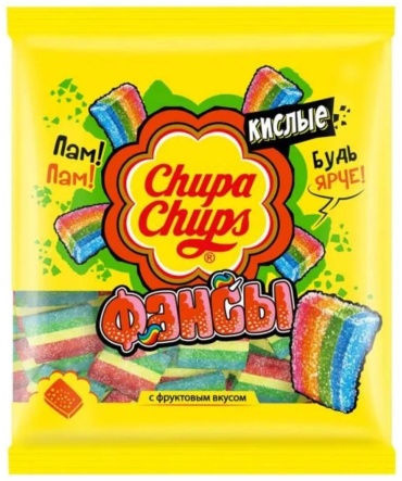 Мармелад Chupa Chups Кислые фансы жевательный 100 г