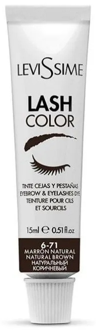 LEVISSIME Краска для бровей и ресниц профессиональная Lash Color №6-71 натуральный коричневый краска 6-71 15
