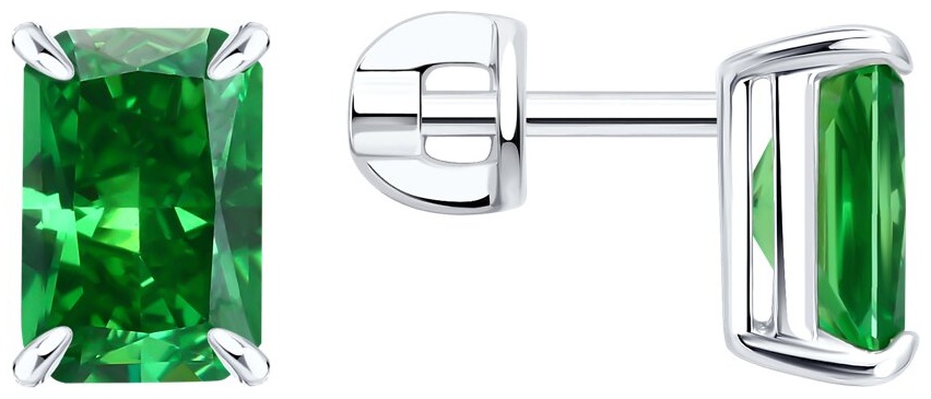 Пусеты SOKOLOV EAR-SO-925-105588 вес 2.75 г серебро, фианит