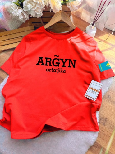 Футболка TMH_TREND.KZ ARGYN orta juz черный, красный