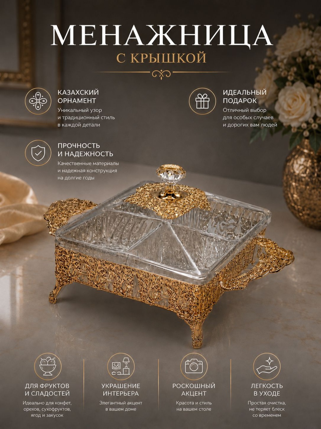 Менажница 30439707 квадратная 1 шт