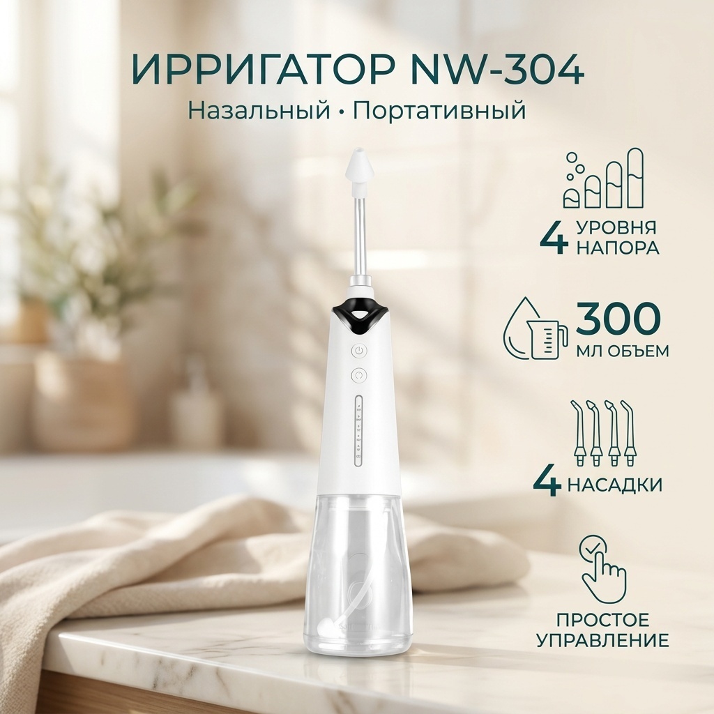Ирригатор NW-304 моноструйный, портативный