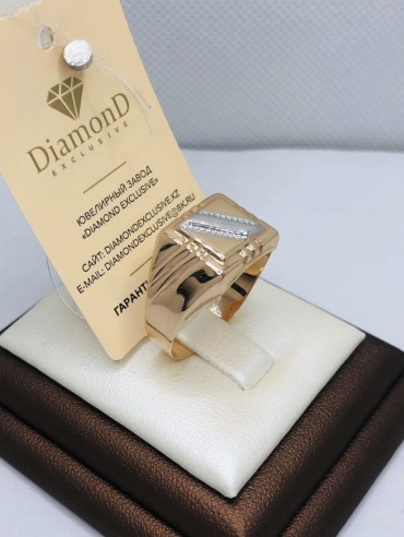 Печатка Diamond Exclusive 12334 размер 21 вес 2.57 г золото, без вставок